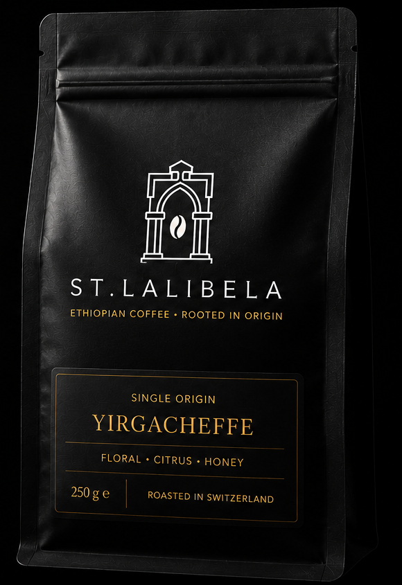 St. Lalibela Yirgacheffe coffee bag